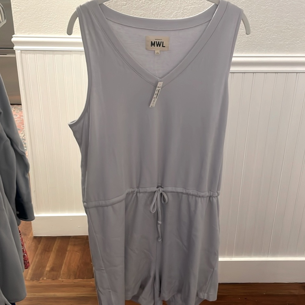 NWT Madewell romper, slate blue, size large